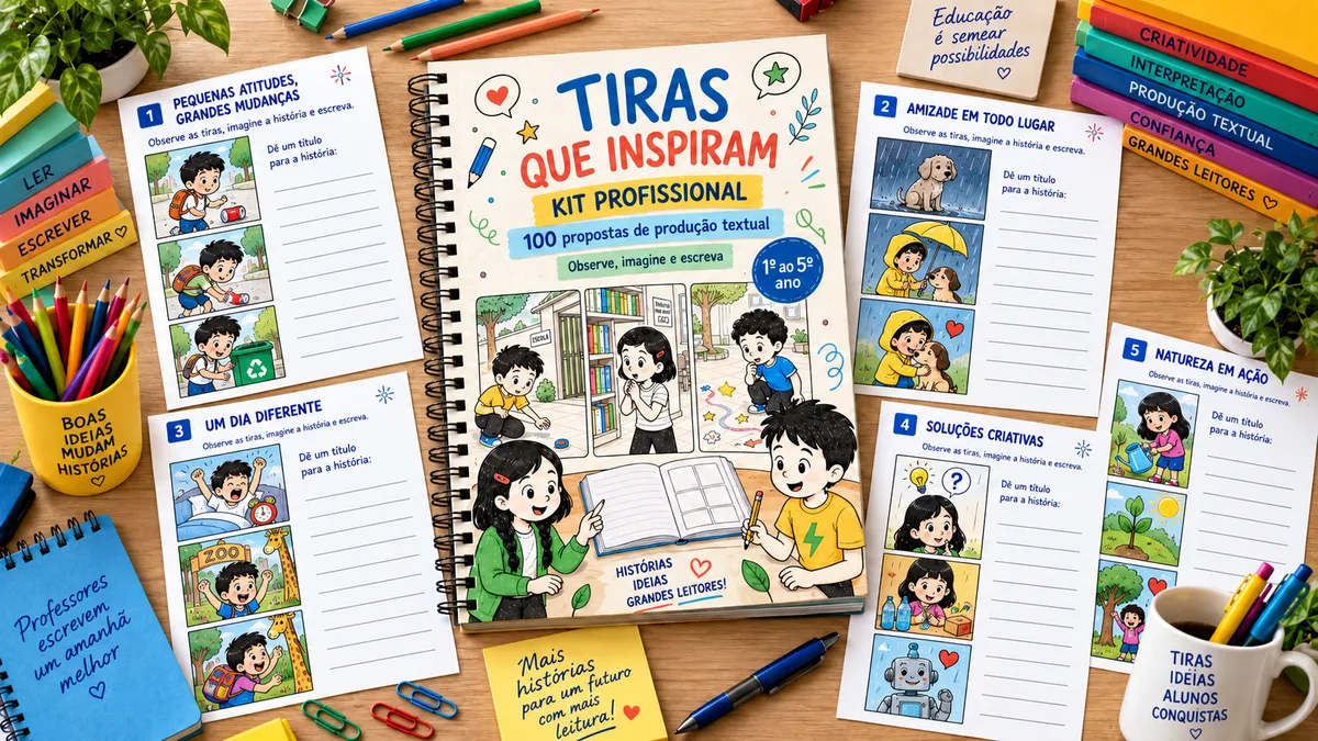 Kit Profissional - 100 Tiras Ilustradas + 5 Bônus